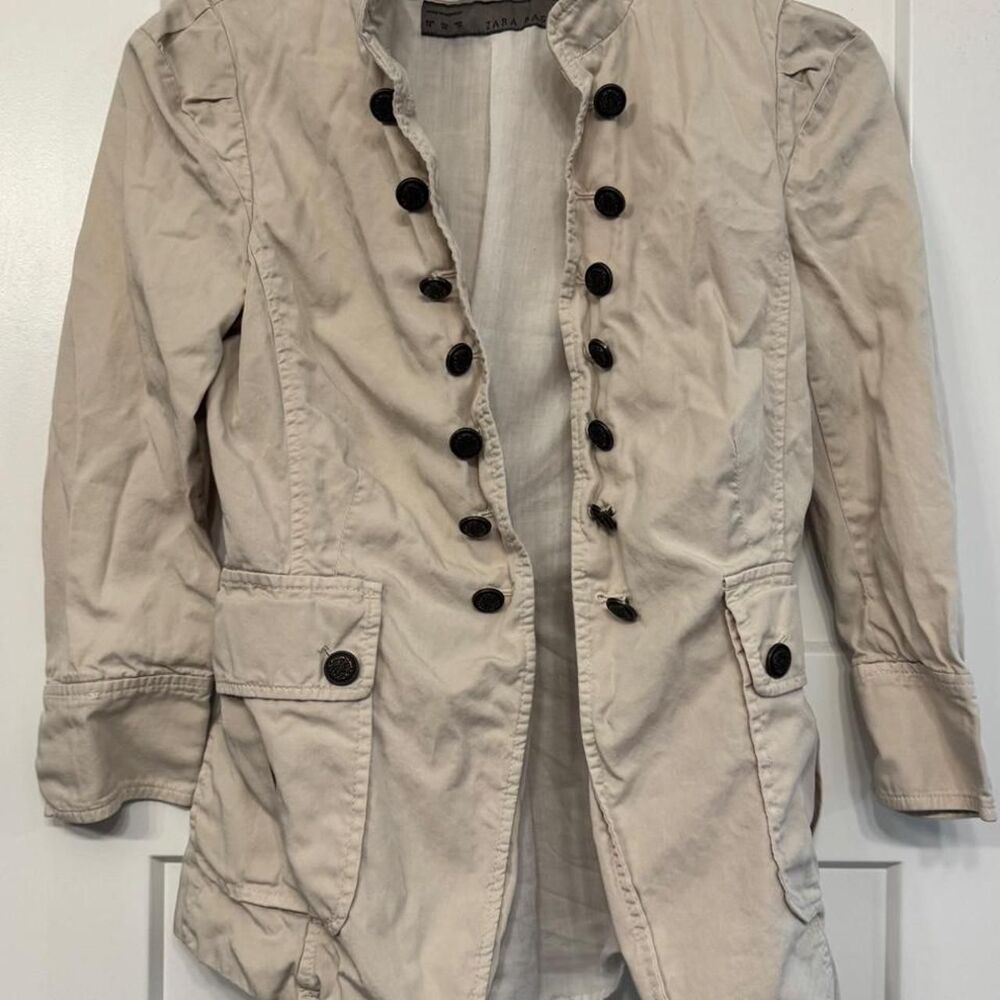 Zara Women's Cream and Tan Jacket